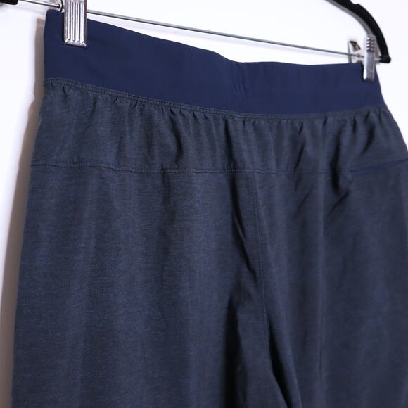 LULULEMON T.H.E. Short Linerless 9" Heather Allover Iron Blue True Navy Men's M - Picture 5 of 9